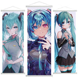 Hatsune Miku Scroll Canvas Painting Kawaii Home Decor Wall Hanging Anime Poster Art Wall Children Bedroom Decoration Gifts