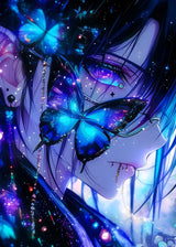 Fantasy Magical World Gothic Cool and Cute Character Aesthetics Anime Girl Canvas Painting Art for Wall Manga Game Room Decor