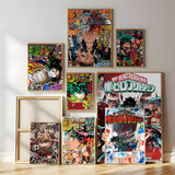 Anime My Hero Academia Poster Self-adhesive Wall Mural Art Waterproof Sticker For Bar Room Decor High Quality Print Gift
