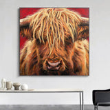 Art Watercolor Cow Picture Wall Painting Living Room