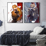 Anime My Hero Academia Hawks Classic Anime Poster Self-adhesive Art Waterproof Paper Sticker Coffee House Bar Room Wall Decor