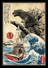 Japanese Anime The King of Terror Shark Poster Print Dinosaur Canvas Painting Wall Art Picture for Living Room Home Decor