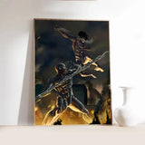 Popular Japanese Anime Attack on Titan Poster Wall Art for Picture Coffee House Bar Living Room Home Wall Decor Canvas Painting