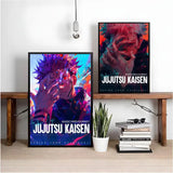 Dark Fantasy Anime J-Jujutsu K-Kaisen Painting Calligraphy HD Waterproof Canvas Art: Aesthetic Wall Decor Home,Bar & More