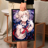 Anime My Hero Academia Himiko Toga Poster Self-adhesive Art Waterproof Paper Sticker Coffee House Bar Room Wall Decor