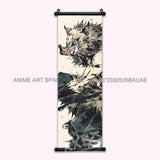 Demon Slayer Hanging Painting Anime Home Decoration Rengoku Kyoujurou Canvas Scrolls Pictures Himejima Gyoumei Poster Wall Art