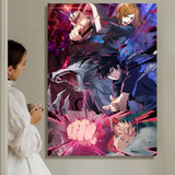 Dark Fantasy Anime J-Jujutsu K-Kaisen Painting Calligraphy HD Waterproof Canvas Art: Aesthetic Wall Decor Home,Bar & More