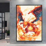 Classic Anime Pokemon Umbreon Flareon Canvas Painting Anime Wall Art Prints HD Poster Picture Print Home Living Room Decor