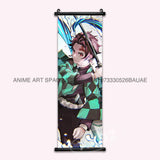 Demon Slayer Hanging Painting Home Decor Kamado Tanjirou Wall Art Anime Poster Uzui Tengen Canvas Scrolls Pictures Living Room
