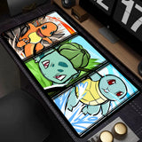 Kawaii Japan Anime Mouse Pad PC Colorful Gamer Cabinet Mousepad XXL P-pokemon Keyboard Rug Laptop Gaming Rubber Desk Mat
