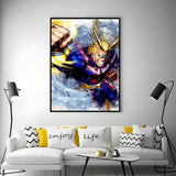 My H-hero A-academia all might anime Poster Versatile HD Waterproof Wall Art Self-Adhesive Decor for Any Space Ideal Gift