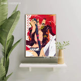 Gurren Lagann Anime Canvas Wall Art x  Modern Home Decor Poster for Bedroom or Living Room Personalized Gift Stylish Family Deco