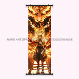Demon Slayer: Kimetsu No Yaiba Wall Art Canvas Scrolls Pictures Hanging Painting Anime Rengoku Kyoujurou Home Decor Print Poster