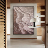Large Abstract Handmade Oil Painting Textured Waves Modern Wall Art On Canvas Minimalist Wall Home Decoration