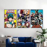 Anime M-My Hero AcademiaS High Quality Print Poster Waterproof Wall Art Movie Posters For Living Bedroom Retro Room Decor Gift