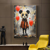 Graffiti Animal Fashion Handmade Oil Painting Canvas Wall Art Decoration Panda For Home Children's Room Decor Rolled Frameless Unstretched Painting