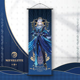 Genshin Impact Scroll Canvas Painting Columbina Sandrone Flins Home Decor Wall Hanging Anime Poster Wall Art Room Decoration