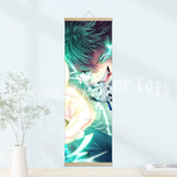 My Hero Academia Poster: Wooden-framed Scroll, HD Quality Wall Art, Wall Decoration for Game Rooms and Bedrooms