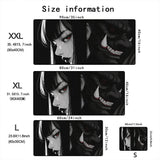 Mask anime girl Mouse Pad Large Computer Office Game Table Mats XXL Rubber Anti-slip Gaming Keyboard Mousepads Long Desk Pads