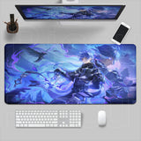 New Genshin Impact Desk Mat Anime Gaming Cool Durin Flins Gaming Mouse Pad Lock Edge 1000x500mm Playmat Office Keyboard Mousepad