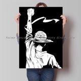 Japan Bandai Retro Anime Surrounding One Piece Luffy Art Canvas Painting Posters Print Mural Home Wall Aesthetic Room Decor