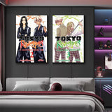 cool anime t-Tokyo Revengers Poster Versatile HD Waterproof Wall Art Self-Adhesive Decor for Any Space Ideal Gift