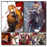 Anime My Hero Academia Hawks Classic Anime Poster Self-adhesive Art Waterproof Paper Sticker Coffee House Bar Room Wall Decor