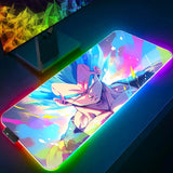 LED Mouse Pad Dragon Ball Backlight Gaming Accessories PC Computer Keyboard Gamer RGB Desk Mat alfombrilla xxl HD Anime Mousepad