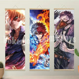 My Hero Academia Poster: Wooden-framed Scroll, HD Quality Wall Art, Wall Decoration for Game Rooms and Bedrooms