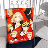 1pc Anime Tokyo Revengers Poster Sticker Print Waterproof Wall Art For Living Room Bedroom Home Decor