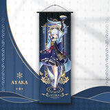 Genshin Impact Scroll Canvas Painting Columbina Sandrone Flins Home Decor Wall Hanging Anime Poster Wall Art Room Decoration