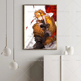 Anime My Hero Academia Hawks Classic Anime Poster Self-adhesive Art Waterproof Paper Sticker Coffee House Bar Room Wall Decor