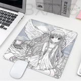 Sleepy Angel Pink Mouse Pad Anime Girl Gaming Keyboard Pads Gaming Accessories Thickened HD Desk mat Lock Edge Rubber Mousepad