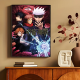 Jujutsu Kaisen Anime Posters Sticky Decoracion Painting Wall Art White Kraft Paper Wall Decor