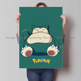 Anime Pokemon Pikachu Squirtle Charizard Poster HD Canvas Painting Home Modern Living Room Painting Wall Art Decoration Painting