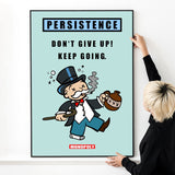 Graffiti Cartoon Monopoly Property Wall Art Poster Canvas Painting