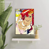 Gurren Lagann Anime Canvas Wall Art x  Modern Home Decor Poster for Bedroom or Living Room Personalized Gift Stylish Family Deco