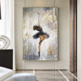 Ballet Dancer Oil Painting Poster Wall Art Bedroom Living Room Modern Decorative Picture
