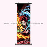 Demon Slayer: Kimetsu No Yaiba Wall Art Canvas Scrolls Pictures Anime Poster Hanging Painting Print Home Decoration Living Room