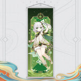 Xiao Yelan Kazuha Hutao Genshin Impact Scroll Canvas Wall Hanging Painting Home Decor Anime Poster Wall Art Room Decoration