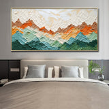 Undulating Mountains Abstract Landscape Hand Painted Oil Painting Textured Natural Scenery Canvas Wall Art Living Home Room Decoration