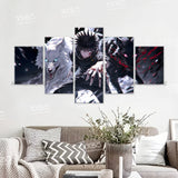 Anime Jujutsu Kaisen Character 5PCS Home Decor Canvas Paintings Pictures Wall Art Printed Poster No Frame Artwork Living Room