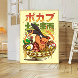 Anime P-Pokemon Poster Art  canvas poster Coffee House Bar Room Wall Decor