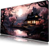 Japanese Anime Kawaii Cat Large Gaming Mouse Pad XXL 900x400mm Non-slip Rubber Keyboard Mats Computer Laptop Office Desk Decor
