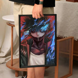Anime My Hero Academia Dabi Poster Self-adhesive Art Waterproof Paper Sticker Coffee House Bar Room Wall Decor
