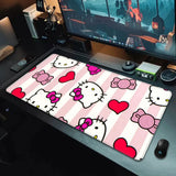 Pink Cartoon Hello Kitty Mousepad HD Printing Computer Gamers Locking Edge Non-slip Mouse Pad XXL90x40cm Keyboard PC Desk Pad