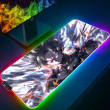 LED Mouse Pad Dragon Ball Backlight Gaming Accessories PC Computer Keyboard Gamer RGB Desk Mat alfombrilla xxl HD Anime Mousepad