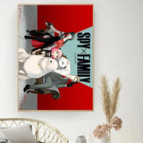 Classic Retro Wall Art, Anime "Spy X Family", HD Canvas Printed Poster, Home Living Room Bedroom Decorative Painting