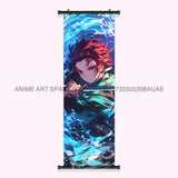 Demon Slayer: Kimetsu No Yaiba Wall Art Canvas Scrolls Pictures Anime Poster Hanging Painting Print Home Decoration Living Room