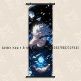 Hot Blooded Anime Jujutsu Kaisen Print Canvas Poster Satoru Gojo Home Decoration Mural Wall Art Scrolls Picture Hanging Painting